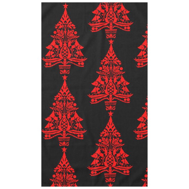 Nordic Scandinavian Christmas Tree Decorations Tablecloth (Front)