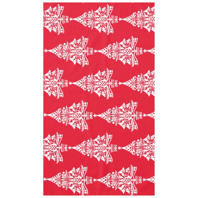 Nordic Scandinavian Christmas Tree Decorations Tablecloth (Front)