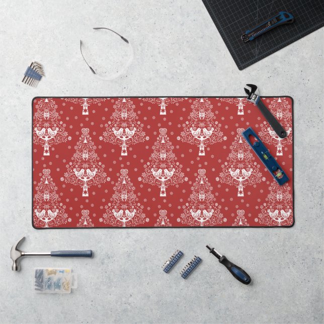 Nordic Scandinavian Christmas Tree Magic Desk Mat (Workstation)