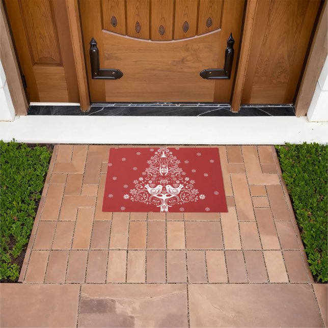 Nordic Scandinavian Christmas Tree Magic Doormat (Outdoor)