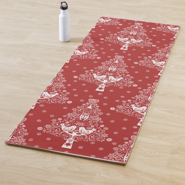 Nordic Scandinavian Christmas Tree Magic Yoga Mat (In Situ)