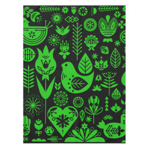 Nordic Scandinavian Folk Pattern Art   Tablecloth