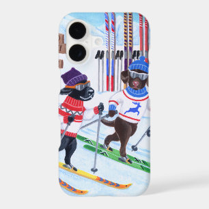 Nordic Skiing Labradors Painting