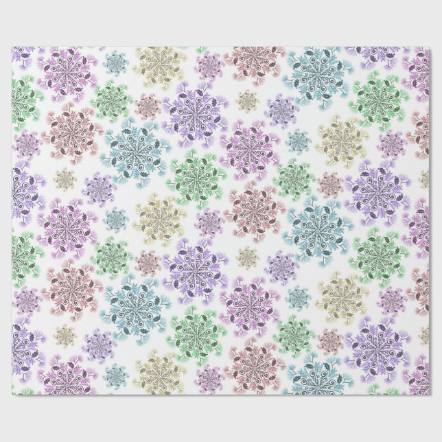 Nordic Snow Garden  Wrapping Paper (Flat)