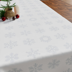Nordic Snowflake Pattern White Tablecloth