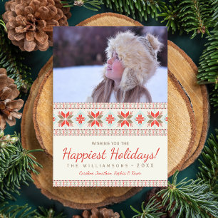 Nordic Snowflakes Christmas Sweater Holiday Photo