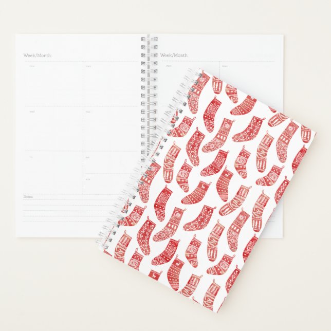 Nordic Stockings Red and White Planner (Display)