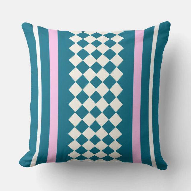 Nordic Stripe Pastel Cushion (Front)