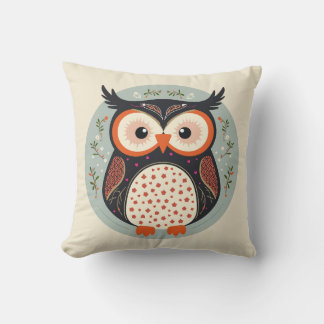 Nordic style owl cushion
