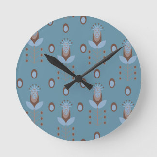 Nordic Thistle Round Clock