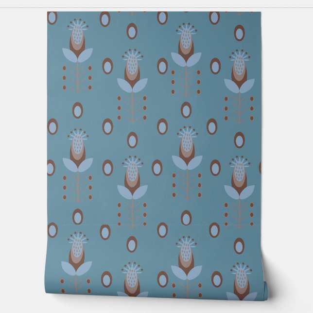 Nordic Thistle Wallpaper (Unrolling)