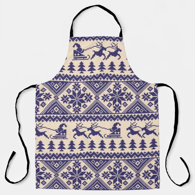 Nordic Tradition: Seamless Pattern Design Apron (Front)
