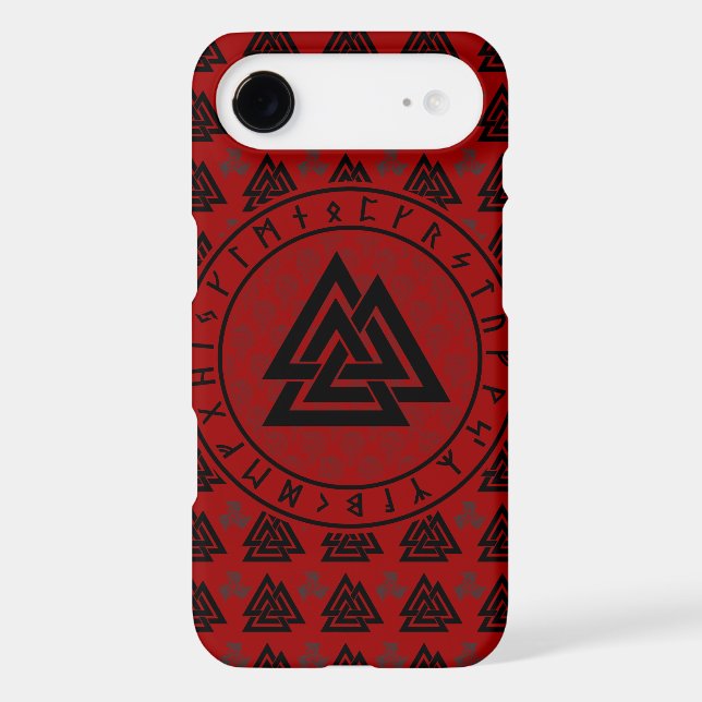 Nordic Valknut, Viking Symbol iPhone Case (Back)