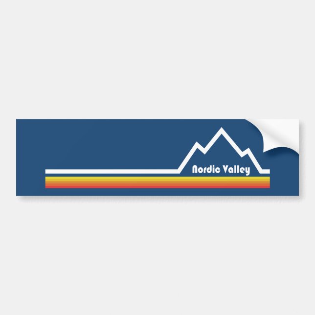 Nordic Valley Utah Bumper Sticker (Front)