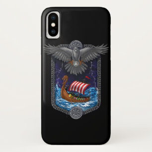 Nordic Viking Ship Raven Case-Mate iPhone Case