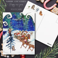  Nordic Village Boreal Lights Hand Painted