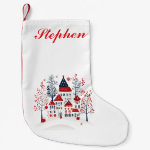 Nordic Village with a personal touch Small Christmas Stocking