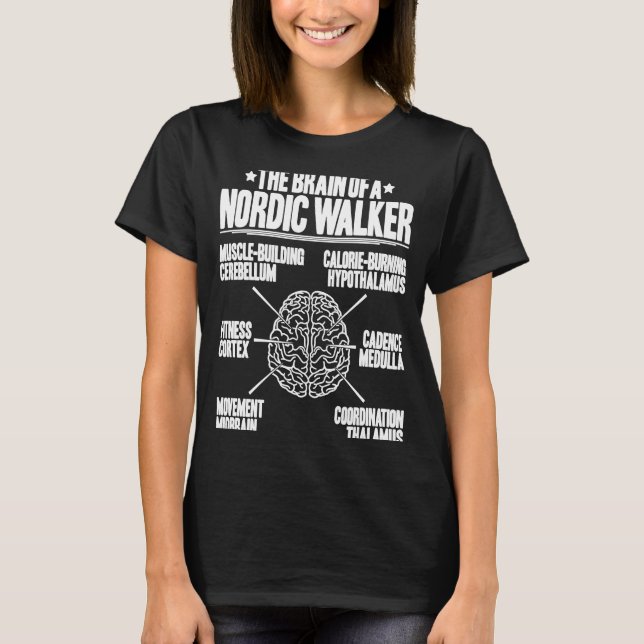 Nordic Walker Typical Brain Nordic Walking T-Shirt (Front)