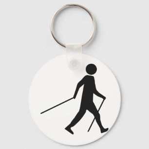 nordic walking icon key ring