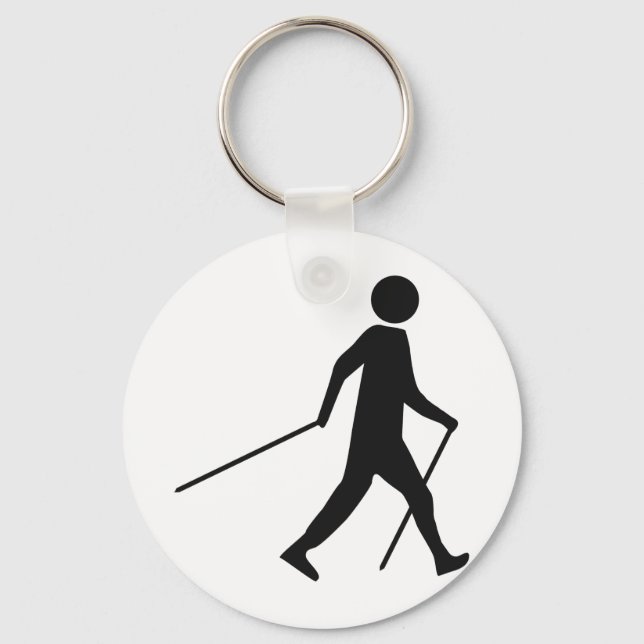 nordic walking icon key ring (Front)