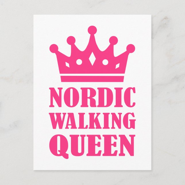 Nordic Walking queen Postcard (Front)