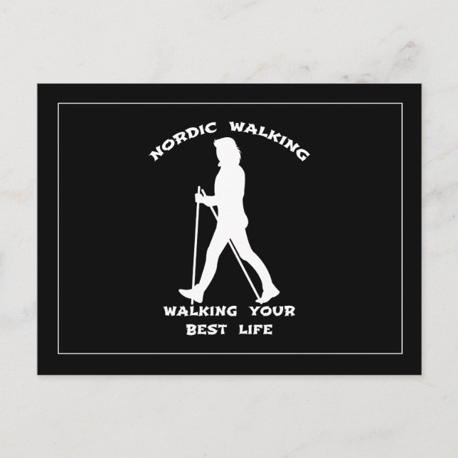 Nordic Walking - Walking Your Best Life Postcard (Front)