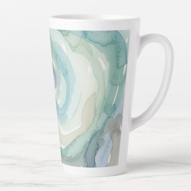 Nordic watercolor swirl  latte mug (Right)