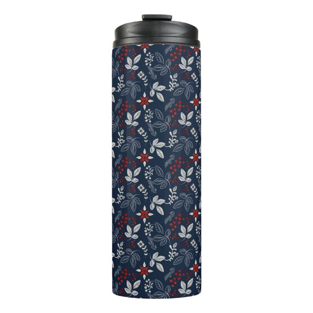 Nordic Winter Seamless Pattern  Thermal Tumbler (Front)