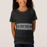 Nordic Winter Textile Christmas Reindeer Snowflake T-Shirt<br><div class="desc">Nordic Winter Textile Christmas Reindeer Snowflake Ski Gifts</div>