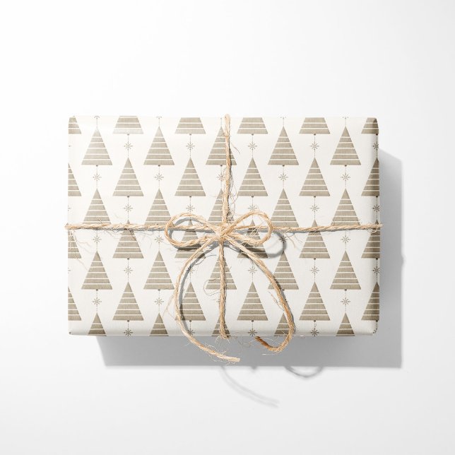 Nordic Wooden Christmas Tree Wrapping Paper (Creator Uploaded)
