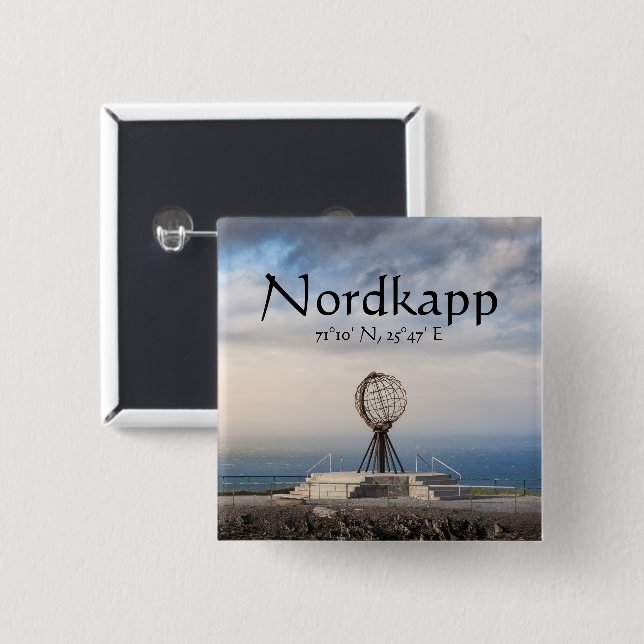 Nordkapp Norway 15 Cm Square Badge (Front & Back)