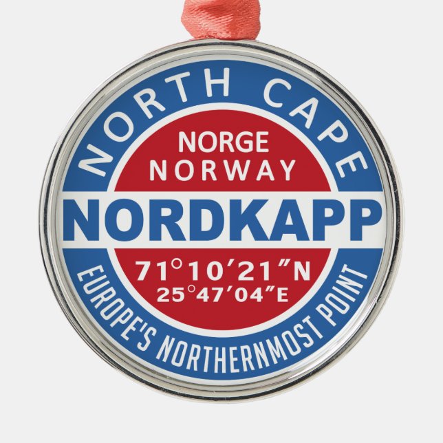 NORDKAPP Norway ornament (Front)