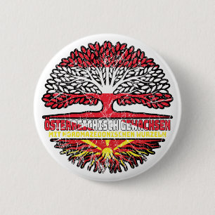 Nordmazedonien Nordisch mazedon Österreich 6 Cm Round Badge