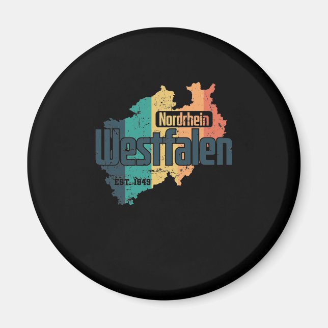 Nordrhein Westfalen Bundesland Deutschland Magnet (Front)