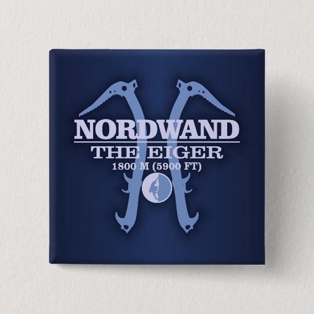 Nordwand "The Eiger" 15 Cm Square Badge (Front)