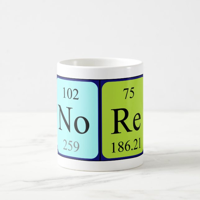 Nore periodic table name mug (Center)