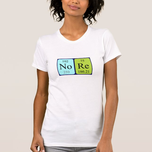Nore periodic table name shirt (Front)