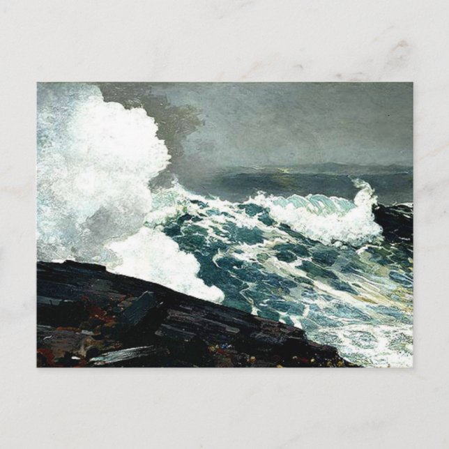 Noreaster - Winslow Homer artwork  Postcard (Front)