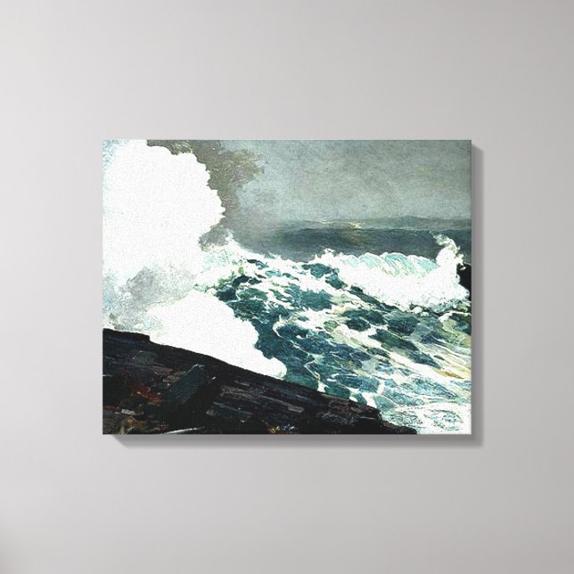 Noreaster - Winslow Homer famous painting Canvas Print (Front)