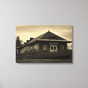 Norfolk and Western Railway Pamplin Train Station Canvas Print
