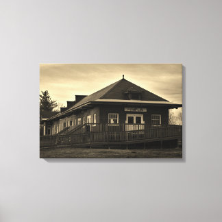 Norfolk and Western Railway Pamplin Train Station Canvas Print