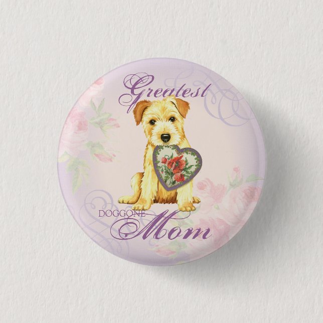 Norfolk Heart Mum 3 Cm Round Badge (Front)