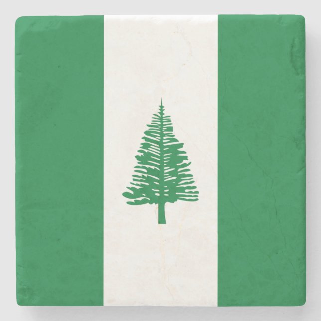 Norfolk Island Flag Stone Coaster (Front)