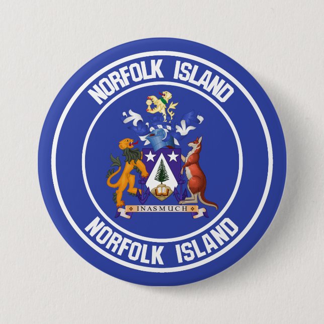 Norfolk Island Round Emblem 7.5 Cm Round Badge (Front)