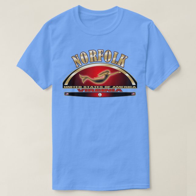 Norfolk Mermaid city Virginia T-Shirt (Design Front)