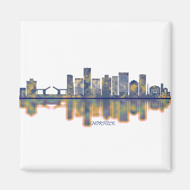 Norfolk Skyline Magnet (Front)