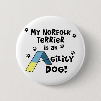 Norfolk Terrier Agility Dog 6 Cm Round Badge
