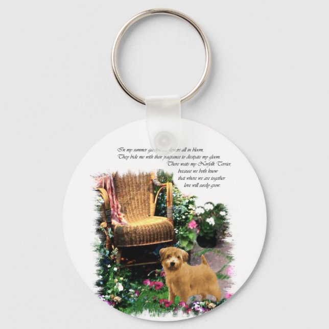Norfolk Terrier Art Gifts Key Ring (Front)