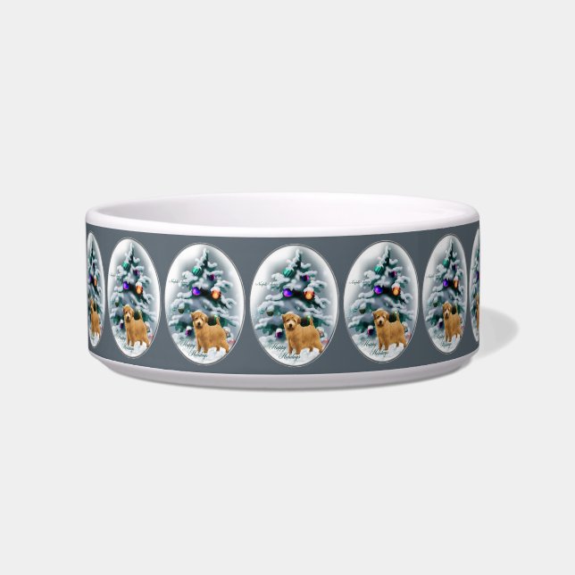 Norfolk Terrier Christmas  Bowl (Front)