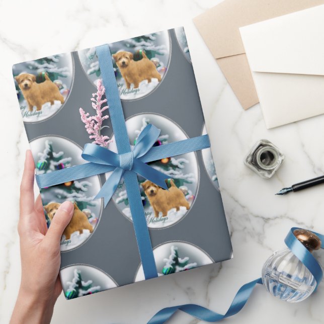 Norfolk Terrier Christmas Wrapping Paper (Gifting)